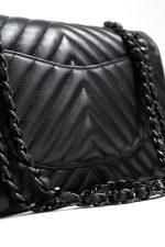 So Black Lambskin Chevron Medium Classic Flap - Image 11