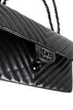 So Black Lambskin Chevron Medium Classic Flap - Image 7