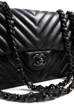 So Black Lambskin Chevron Medium Classic Flap - Image 12