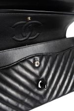 So Black Lambskin Chevron Medium Classic Flap - Image 6