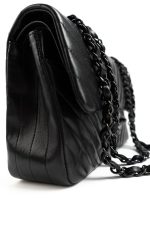 So Black Lambskin Chevron Medium Classic Flap - Image 13