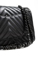 So Black Lambskin Chevron Medium Classic Flap - Image 3