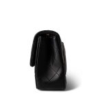 Sweet Camelia Single Flap Black Lambskin Quilted Aged Gold Hardware - Image 2