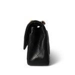 Vintage Black Lambskin Quilted Classic Flap Small Gold Hardware - Image 2