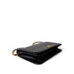 Vintage Black Lambskin Quilted Full Flap Bag Gold Hardware - Image 12