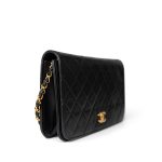 Vintage Black Lambskin Quilted Full Flap Bag Gold Hardware - Image 2