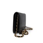 Vintage Black Lambskin Quilted Full Flap Bag Gold Hardware - Image 6