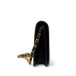 Vintage Black Lambskin Quilted Full Flap Bag Gold Hardware - Image 9
