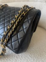Vintage Black Lambskin Quilted Jumbo GHW - Image 5