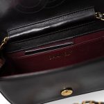 Vintage Black Lambskin Quilted Mini Full Flap Gold Hardware - Image 8
