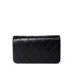 Vintage Black Lambskin Quilted Mini Full Flap Gold Hardware - Image 10