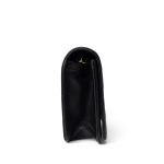 Vintage Black Lambskin Quilted Mini Full Flap Gold Hardware - Image 5