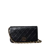 Vintage Black Lambskin Quilted Mini Full Flap Gold Hardware - Image 6