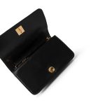 Vintage Black Lambskin Quilted Mini Full Flap Gold Hardware - Image 11