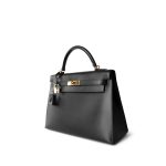 Vintage Kelly Sellier 32 Black Box Calfskin Gold Plated F Square Stamp - Image 8