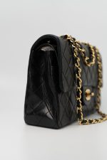 Black Vintage Lambskin Quilted Classic Flap Medium GHW - Image 7