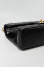 Black Vintage Lambskin Quilted Classic Flap Medium GHW - Image 10