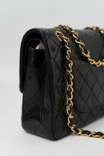 Black Vintage Lambskin Quilted Classic Flap Medium GHW - Image 11