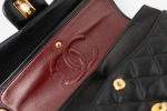 Black Vintage Lambskin Quilted Classic Flap Medium GHW - Image 22