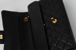 Black Vintage Lambskin Quilted Classic Flap Medium GHW - Image 17
