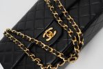 Black Vintage Lambskin Quilted Classic Flap Medium GHW - Image 19
