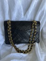 Black Vintage Lambskin Quilted Double Flap Small GHW - Image 5