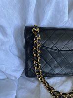Black Vintage Lambskin Quilted Double Flap Small GHW - Image 6
