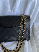 Black Vintage Lambskin Quilted Double Flap Small GHW - Image 8