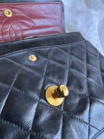 Black Vintage Lambskin Quilted Double Flap Small GHW - Image 15