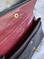 Black Vintage Lambskin Quilted Double Flap Small GHW - Image 17