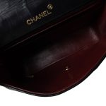 Black Vintage Lambskin Quilted Half Moon Single Flap Small GHW - Image 10