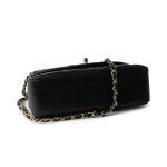 Black Vintage Lambskin Quilted Half Moon Single Flap Small GHW - Image 3