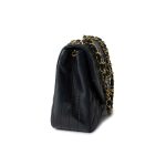 Black Vintage Lambskin Quilted Half Moon Single Flap Small GHW - Image 9