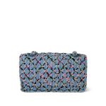 17S Woven Denim Multicolor Medium Flap Silver Hardware - Image 8