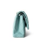 19C Tiffany Blue Caviar Quilted Medium Classic Flap Light Gold Hardware - Image 2