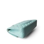 19C Tiffany Blue Caviar Quilted Medium Classic Flap Light Gold Hardware - Image 8