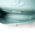 19C Tiffany Blue Caviar Quilted Medium Classic Flap Light Gold Hardware - Image 11