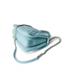 19C Tiffany Blue Chevron Lambskin Trendy CC Flap Small Light Gold Hardware - Image 6