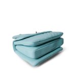 19C Tiffany Blue Chevron Lambskin Trendy CC Flap Small Light Gold Hardware - Image 5