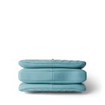 19C Tiffany Blue Chevron Lambskin Trendy CC Flap Small Light Gold Hardware - Image 9