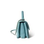 19C Tiffany Blue Chevron Lambskin Trendy CC Flap Small Light Gold Hardware - Image 4