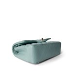 20C Tiffany Blue Caviar Quilted Classic Flap Small Light Gold Hardware - Image 3