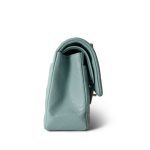 20C Tiffany Blue Caviar Quilted Classic Flap Small Light Gold Hardware - Image 8