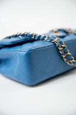 20S Blue Caviar Quilted Classic Flap Medium Light Gold Hardware - Image 18