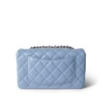 21C Sky Blue Lambskin Quilted Mini Rectangular Flap Light Gold Hardware - Image 3