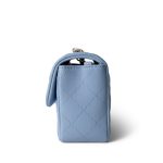 21C Sky Blue Lambskin Quilted Mini Rectangular Flap Light Gold Hardware - Image 2