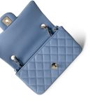 21C Sky Blue Lambskin Quilted Mini Rectangular Flap Light Gold Hardware - Image 8