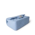 21C Sky Blue Lambskin Quilted Mini Rectangular Flap Light Gold Hardware - Image 7