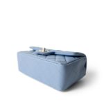 21C Sky Blue Lambskin Quilted Mini Rectangular Flap Light Gold Hardware - Image 6