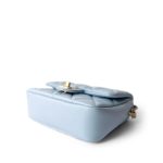 21K My Perfect Bag Light Blue Caviar Quilted Aged Gold Hardware - Image 8